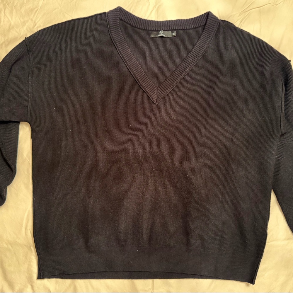 Classic V-Neck Women’s Sweater - Black